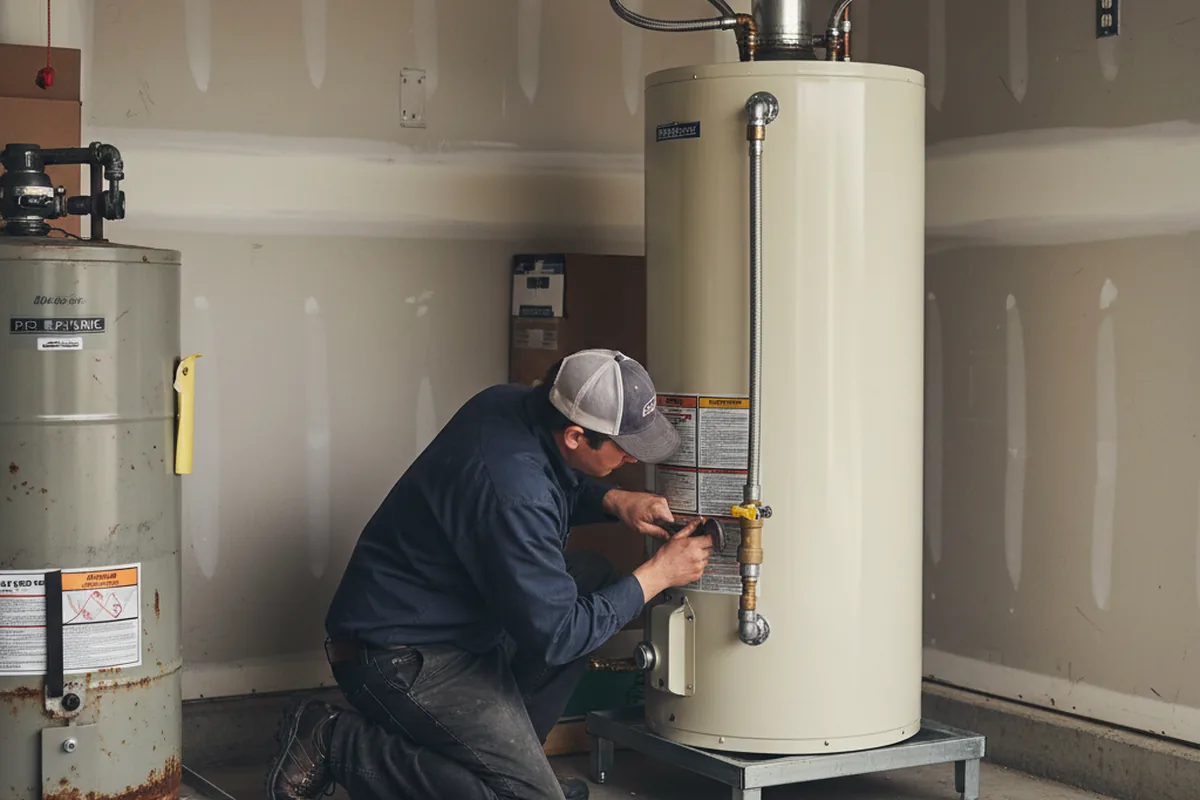 Water heater and shutoff valve replacement in Champlin